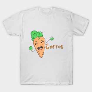 cute funny carrot cartoon T-Shirt